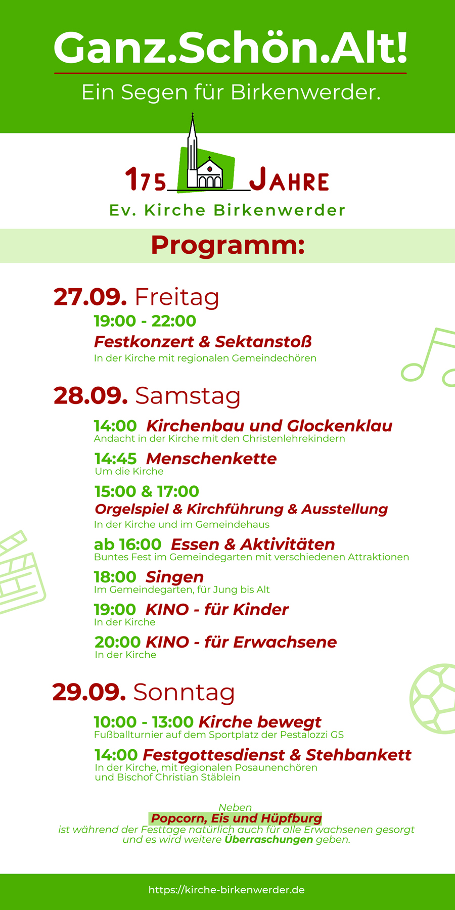 Programm 175 Jahrfeier